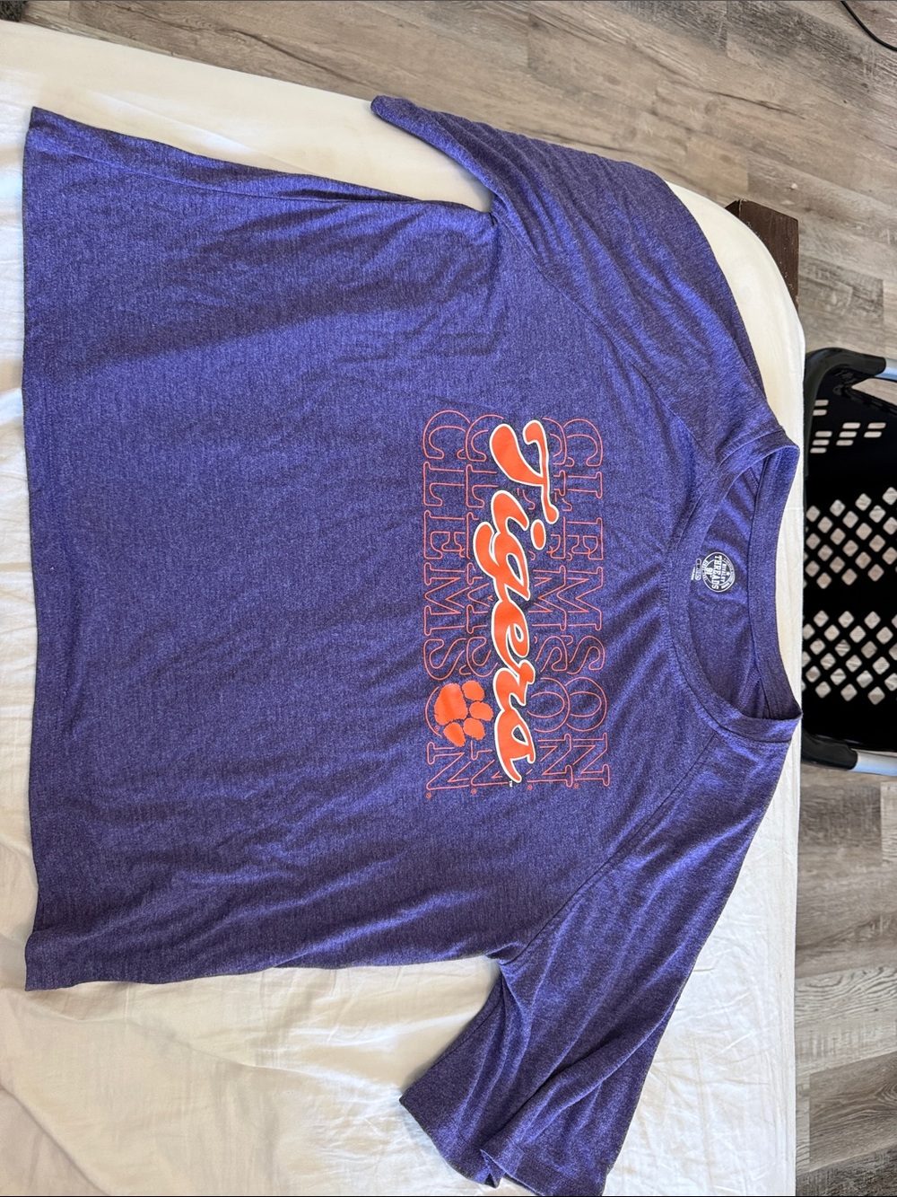 Clemson Tigers Purple CROPPED Graphic Tee